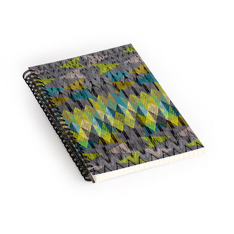 Pattern State Arrow Night Spiral Notebook