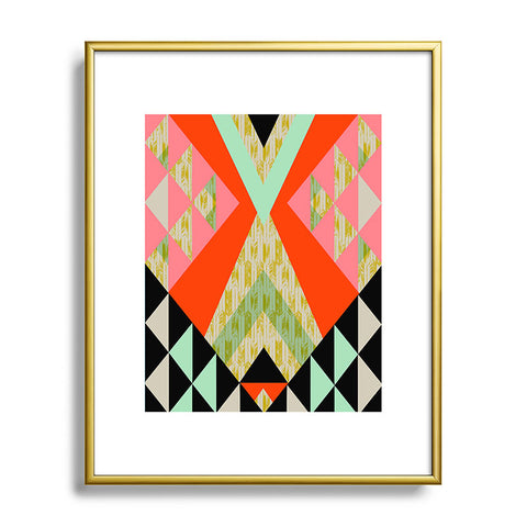 Pattern State Arrow Quilt Metal Framed Art Print