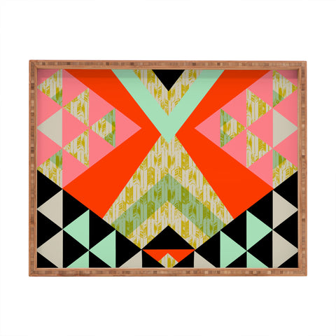 Pattern State Arrow Quilt Rectangular Tray