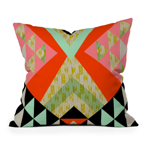 Pattern State Arrow Quilt Throw Pillow