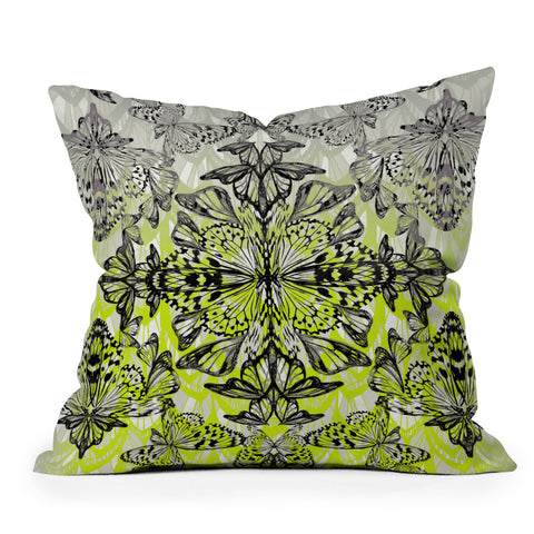 Pattern State Butterfly Tail Throw Pillow