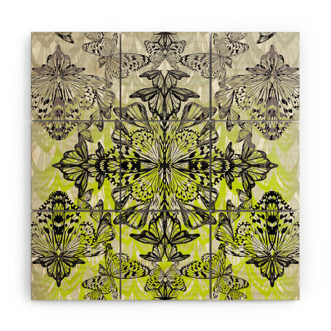 Pattern State Butterfly Tail Wood Wall Mural