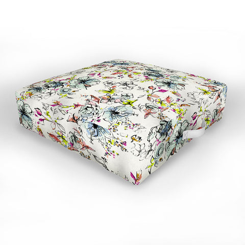 Pattern State Camp Floral Linen Outdoor Floor Cushion