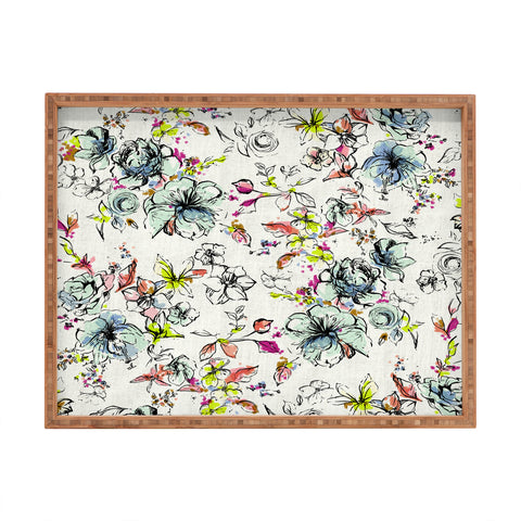 Pattern State Camp Floral Linen Rectangular Tray