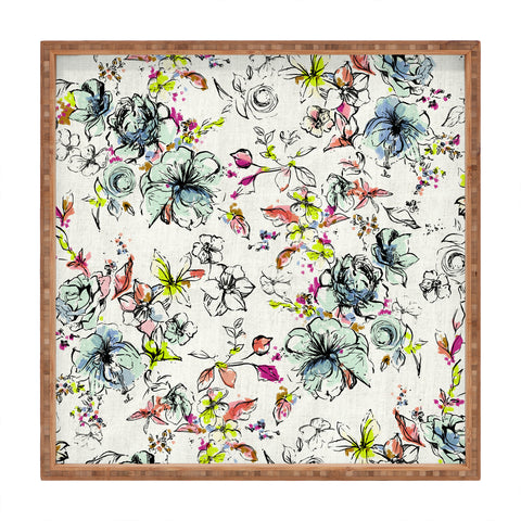 Pattern State Camp Floral Linen Square Tray