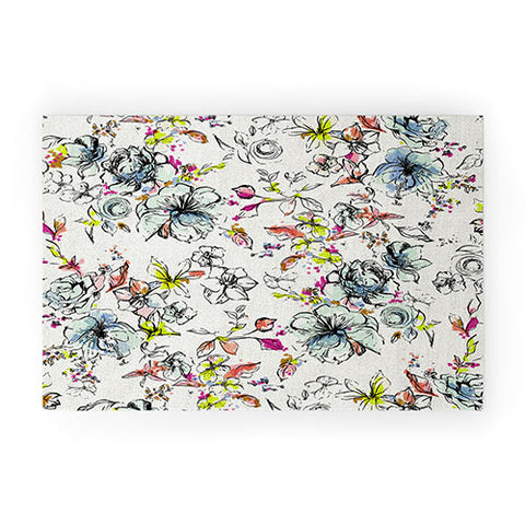 Pattern State Camp Floral Linen Welcome Mat
