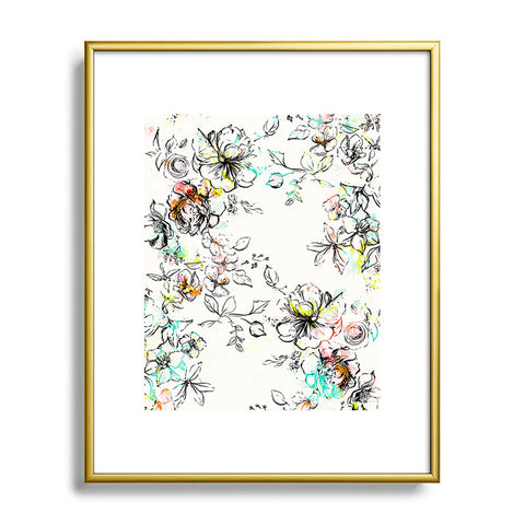 Pattern State Camp Floral Metal Framed Art Print