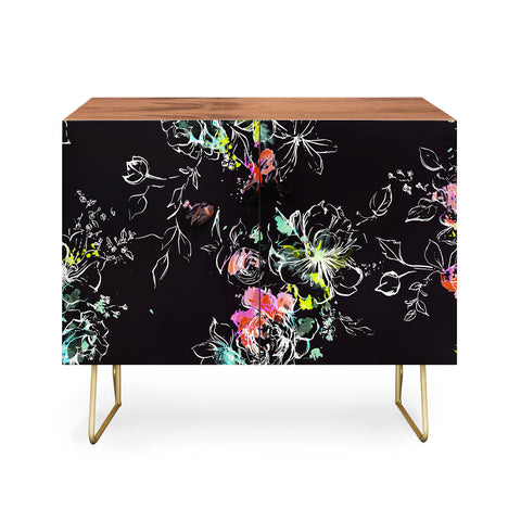 Pattern State CAMP FLORAL MIDNIGHT SUN Credenza