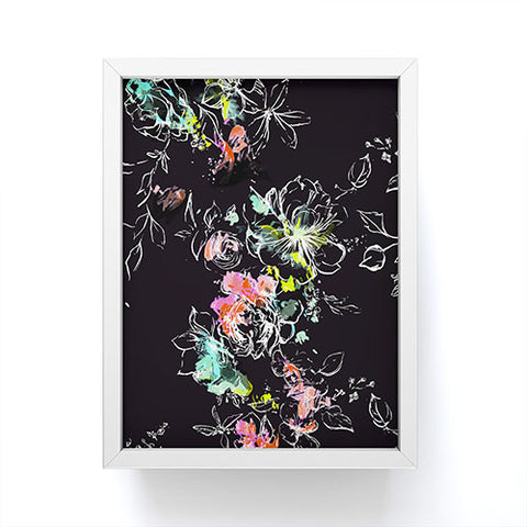 Pattern State CAMP FLORAL MIDNIGHT SUN Framed Mini Art Print