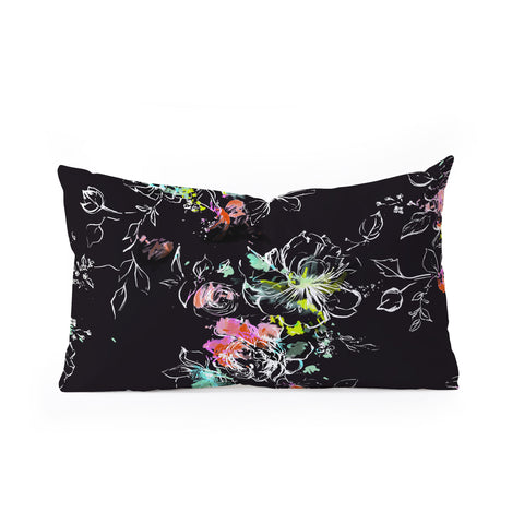 Pattern State CAMP FLORAL MIDNIGHT SUN Oblong Throw Pillow