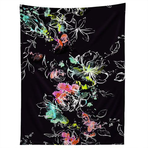 Pattern State CAMP FLORAL MIDNIGHT SUN Tapestry