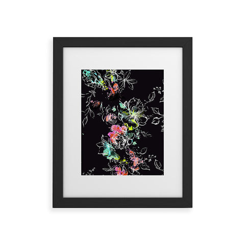 Pattern State CAMP FLORAL MIDNIGHT SUN Framed Art Print