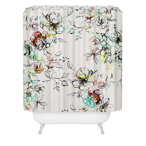 Pattern State Camp Floral Shower Curtain