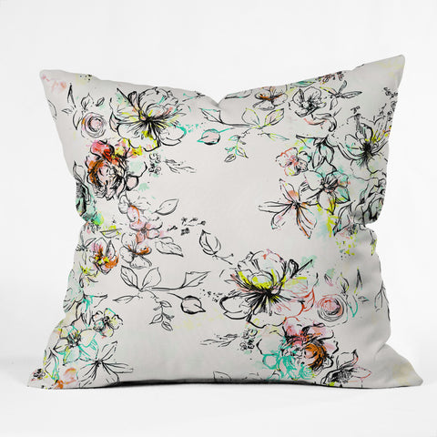 Pattern State Camp Floral Outdoor Throw Pillow