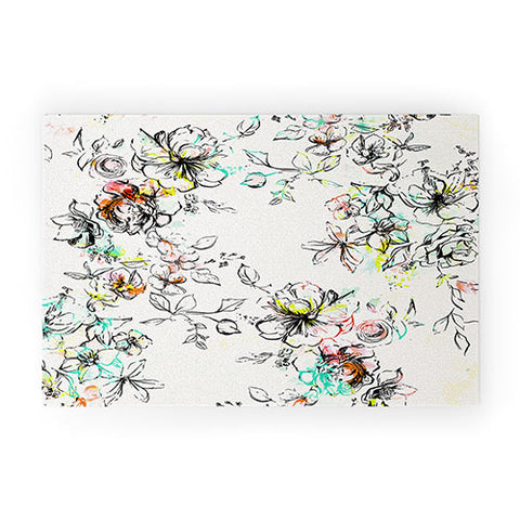 Pattern State Camp Floral Welcome Mat