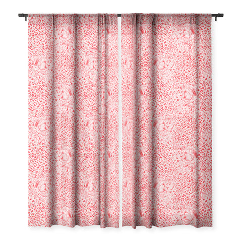 Pattern State Cheetah Sketch Glow Sheer Window Curtain
