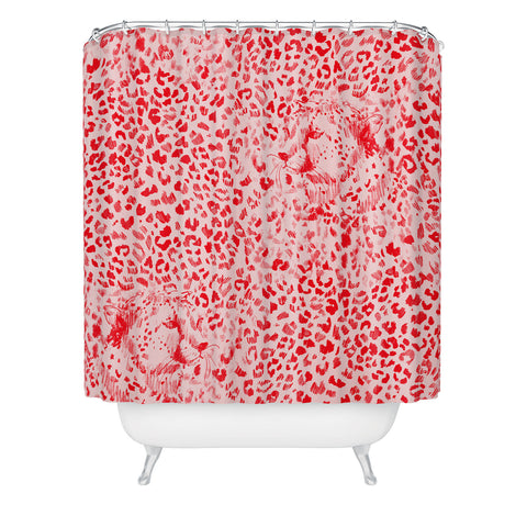 Pattern State Cheetah Sketch Glow Shower Curtain