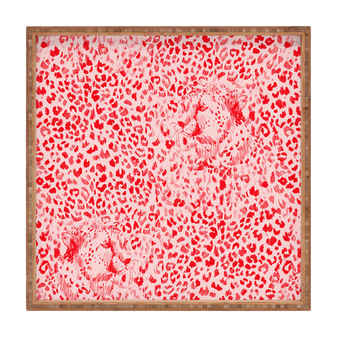 Pattern State Cheetah Sketch Glow Square Tray