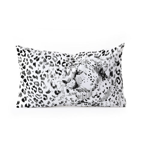 Pattern State Cheetah Sketch Oblong Throw Pillow