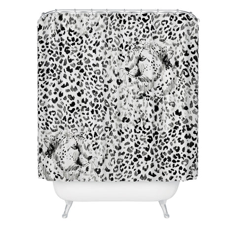 Pattern State Cheetah Sketch Shower Curtain