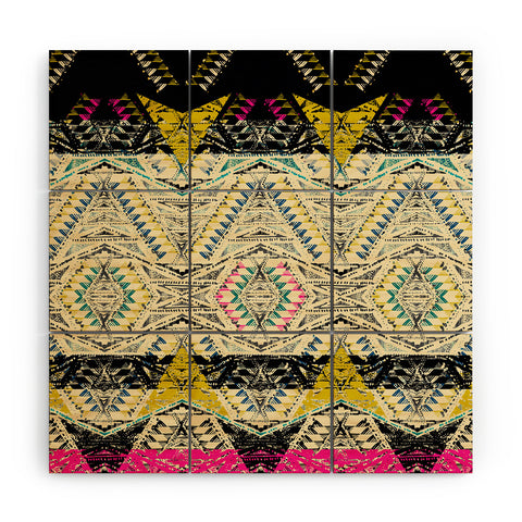 Pattern State City Native Wood Wall Mural