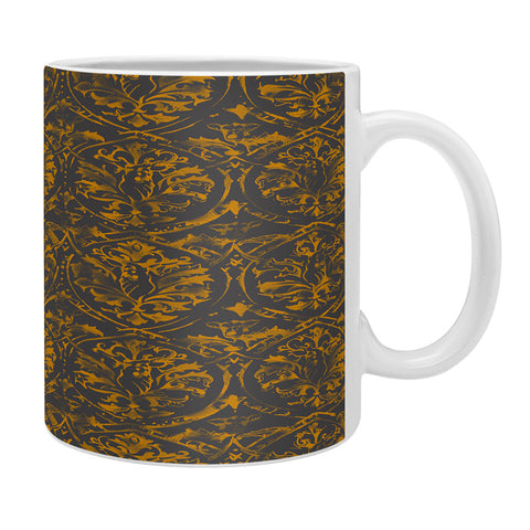 Pattern State Deer Damask Bronzed Coffee Mug