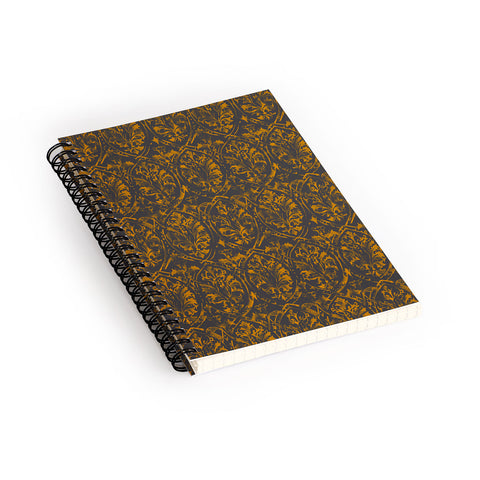 Pattern State Deer Damask Bronzed Spiral Notebook