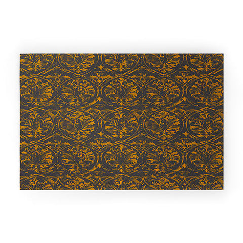 Pattern State Deer Damask Bronzed Welcome Mat