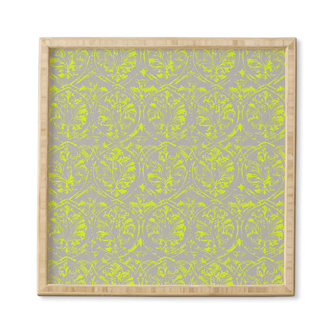 Pattern State Deer Damask Pop Framed Wall Art