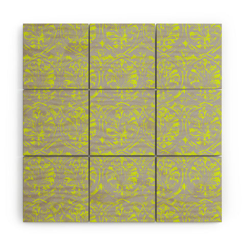 Pattern State Deer Damask Pop Wood Wall Mural