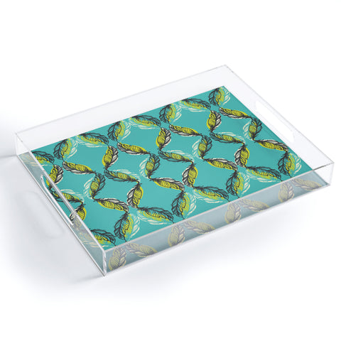 Pattern State Feather Aquatic Acrylic Tray