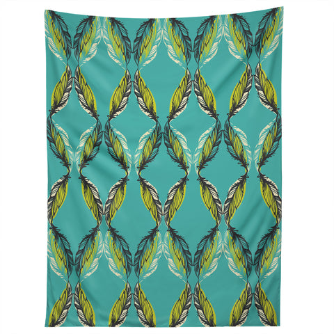Pattern State Feather Aquatic Tapestry