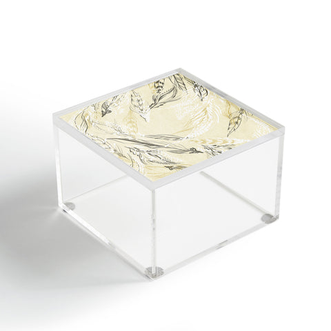 Pattern State Feather Linen Acrylic Box