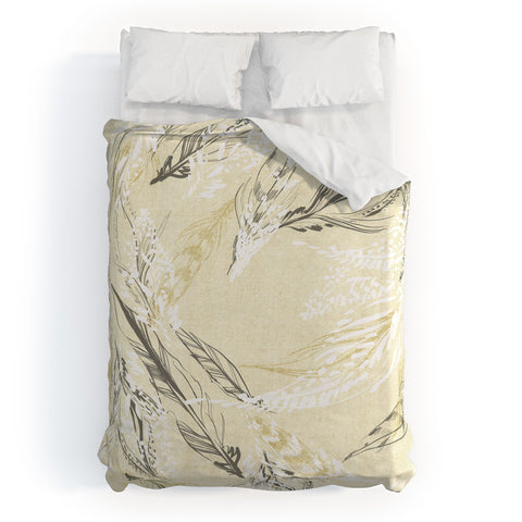 Pattern State Feather Linen Duvet Cover