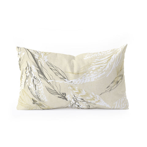 Pattern State Feather Linen Oblong Throw Pillow