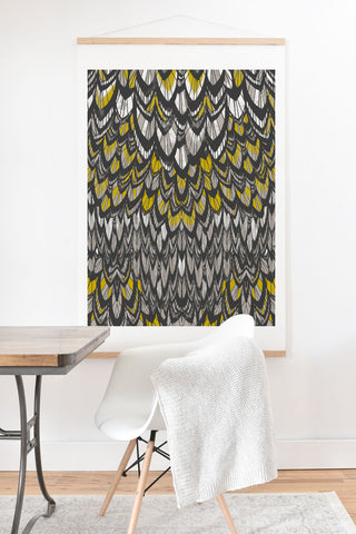 Pattern State Flock Gold Art Print And Hanger