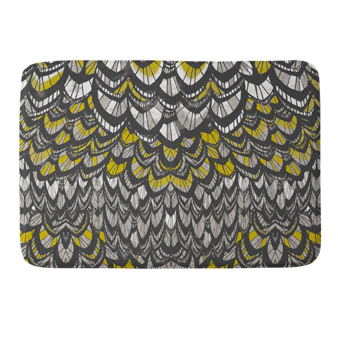 Pattern State Flock Gold Memory Foam Bath Mat