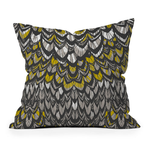 Pattern State Flock Gold Throw Pillow
