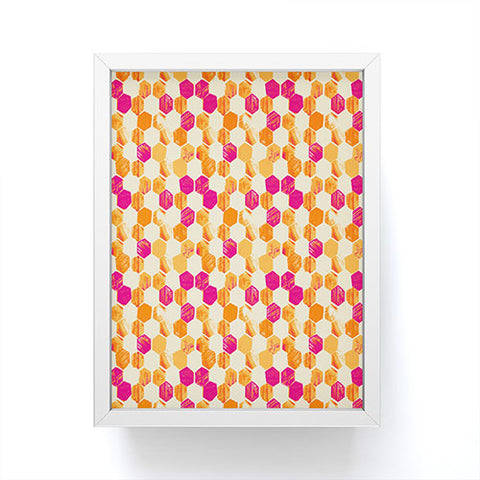 Pattern State Hex Framed Mini Art Print
