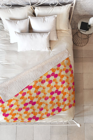 Pattern State Hex Fleece Throw Blanket