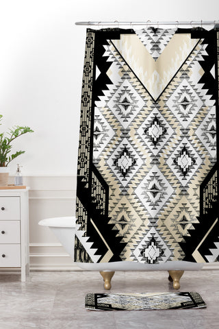 Pattern State Maker Tribe Shower Curtain And Mat