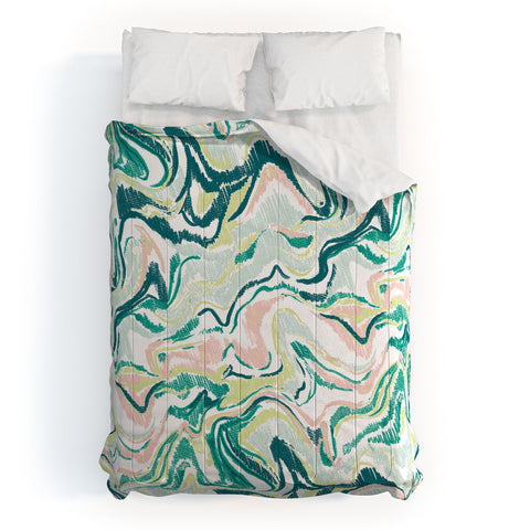 Pattern State Marble Chalk Comforter