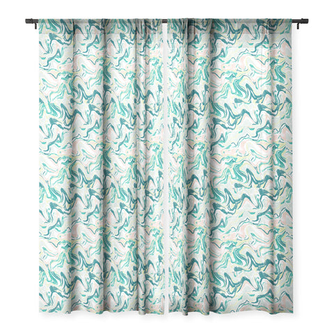 Pattern State Marble Chalk Sheer Window Curtain