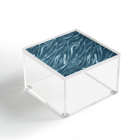 Pattern State Marble Indigo Linen Acrylic Box