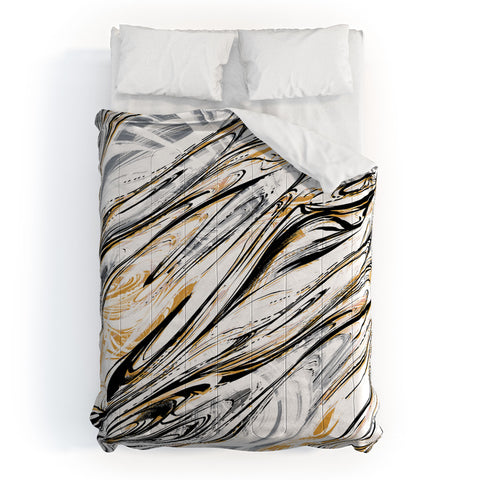 Pattern State Marble Midnight Comforter