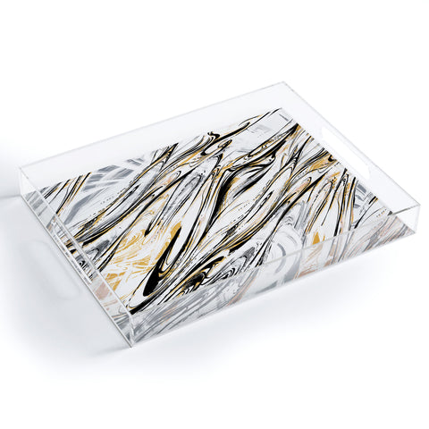 Pattern State Marble Midnight Acrylic Tray
