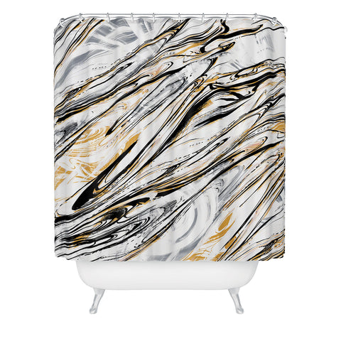Pattern State Marble Midnight Shower Curtain