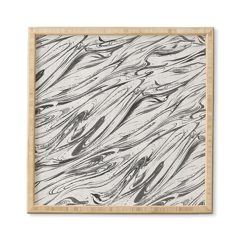 Pattern State Marble Silver Linen Framed Wall Art
