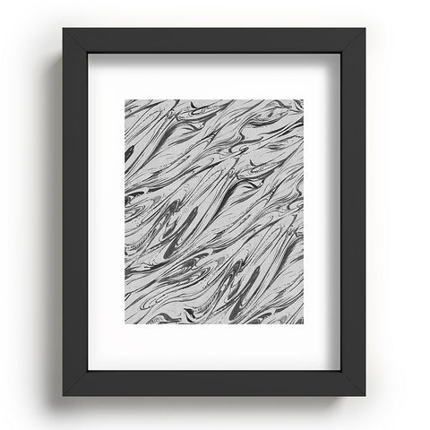 Pattern State Marble Silver Linen Recessed Framing Rectangle