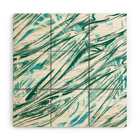 Pattern State Marble Wave Wood Wall Mural